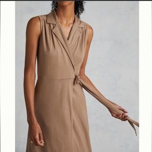 Soft & flattering Porridge for Anthropologie wrap dress